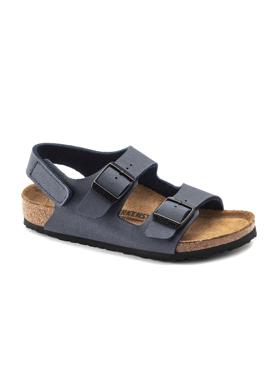 

Birkenstock Milano Hl Navy Narrow Width Birko-Flor Nubuck Beachsandals, Blue