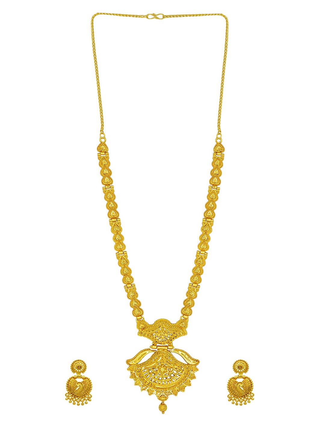 

ASMITTA JEWELLERY Gold-Plated Patterned Jewellery Set