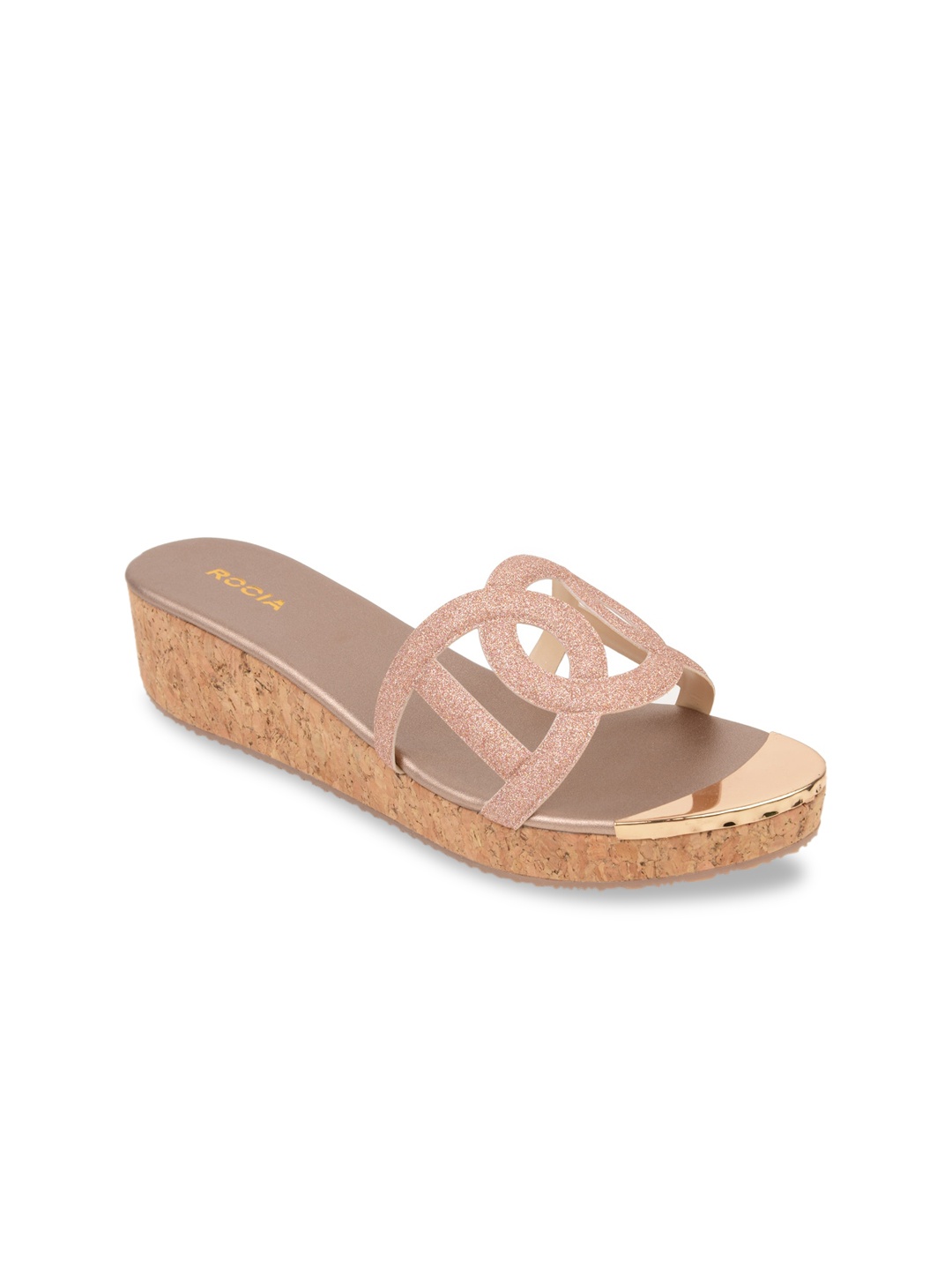 

Rocia Women Pink Textured Sandals