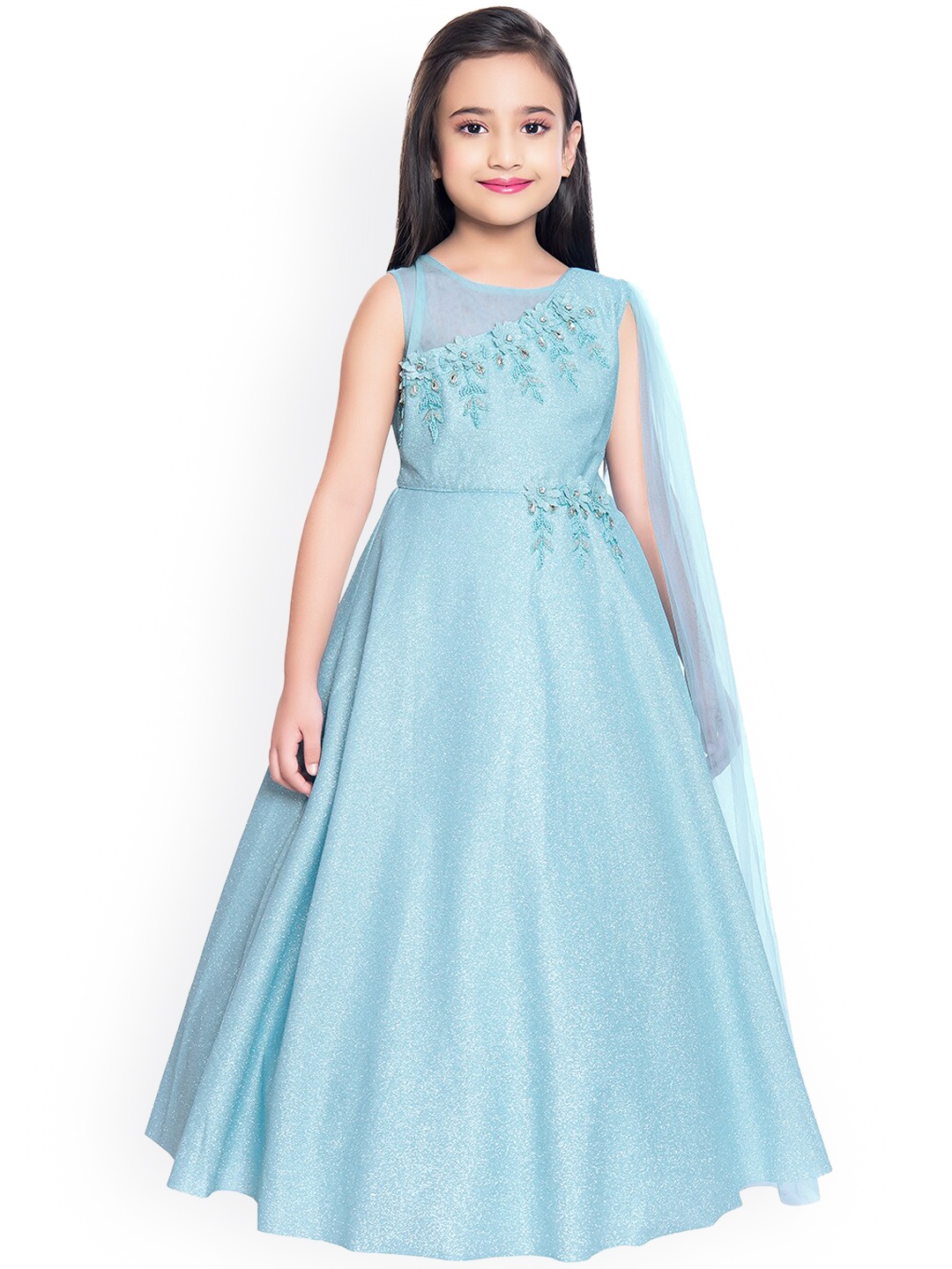 BETTY Girls Blue Embellished Maxi Dress