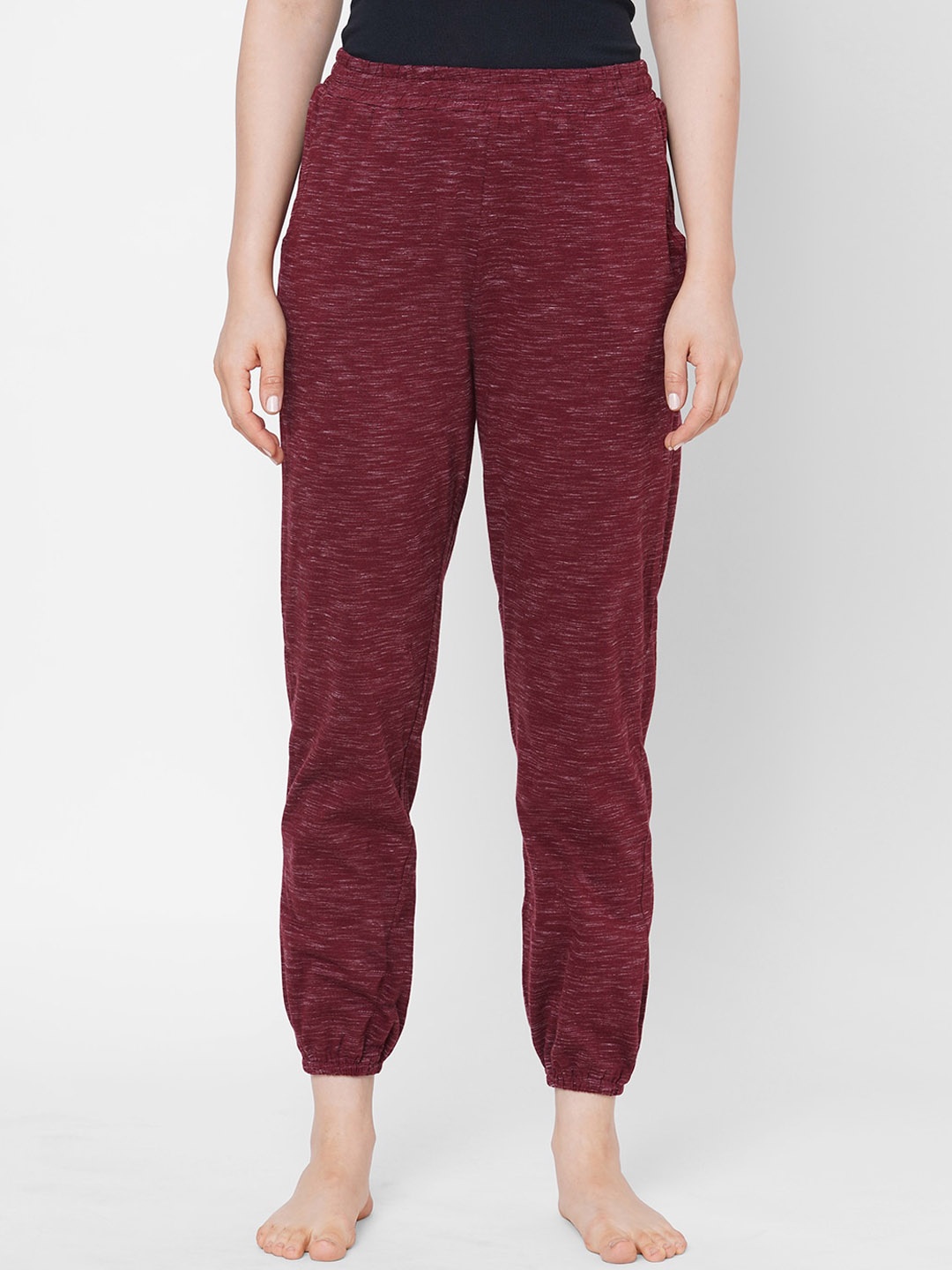 

Mystere Paris Women Maroon Solid Lounge Pants