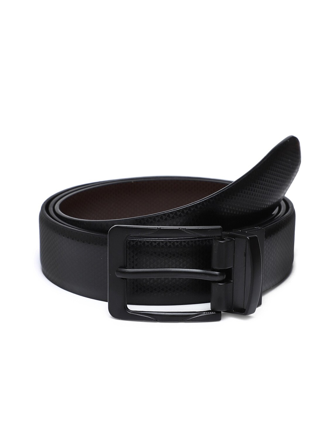 WELBAWT Men Black Solid Regular Belts