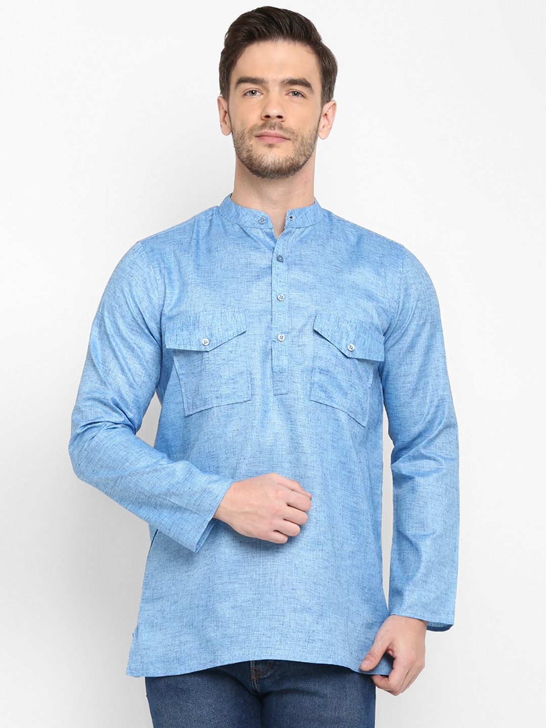

Hangup Men Blue Kurta