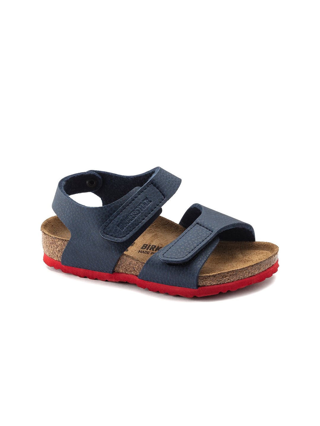 Birkenstock Palu Logo Bs Desert Soil Blue Red Narrow Width Birko-Flor With An Ankle Strap