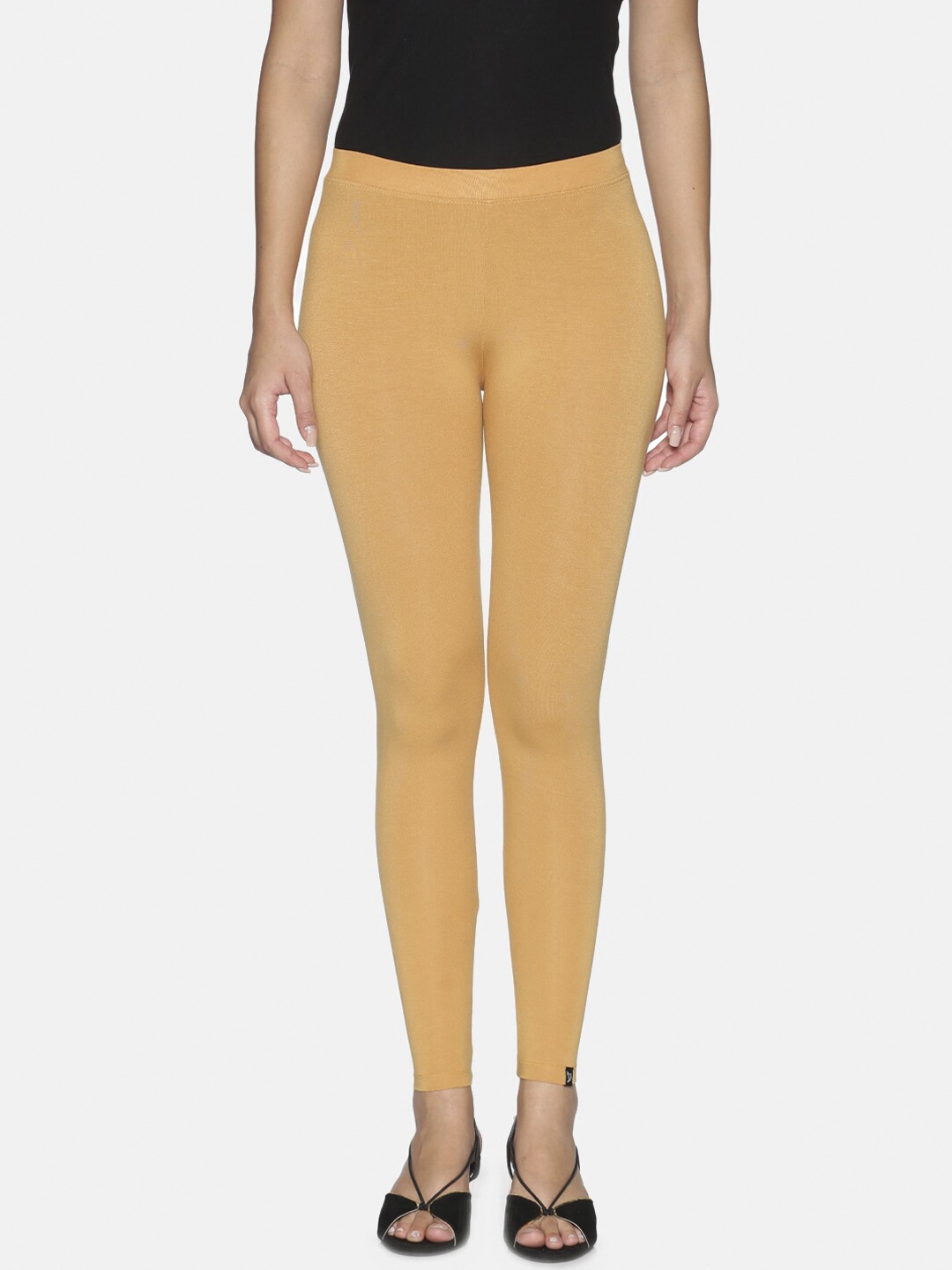 TWIN BIRDS Women Beige Solid Ankle Length Leggings