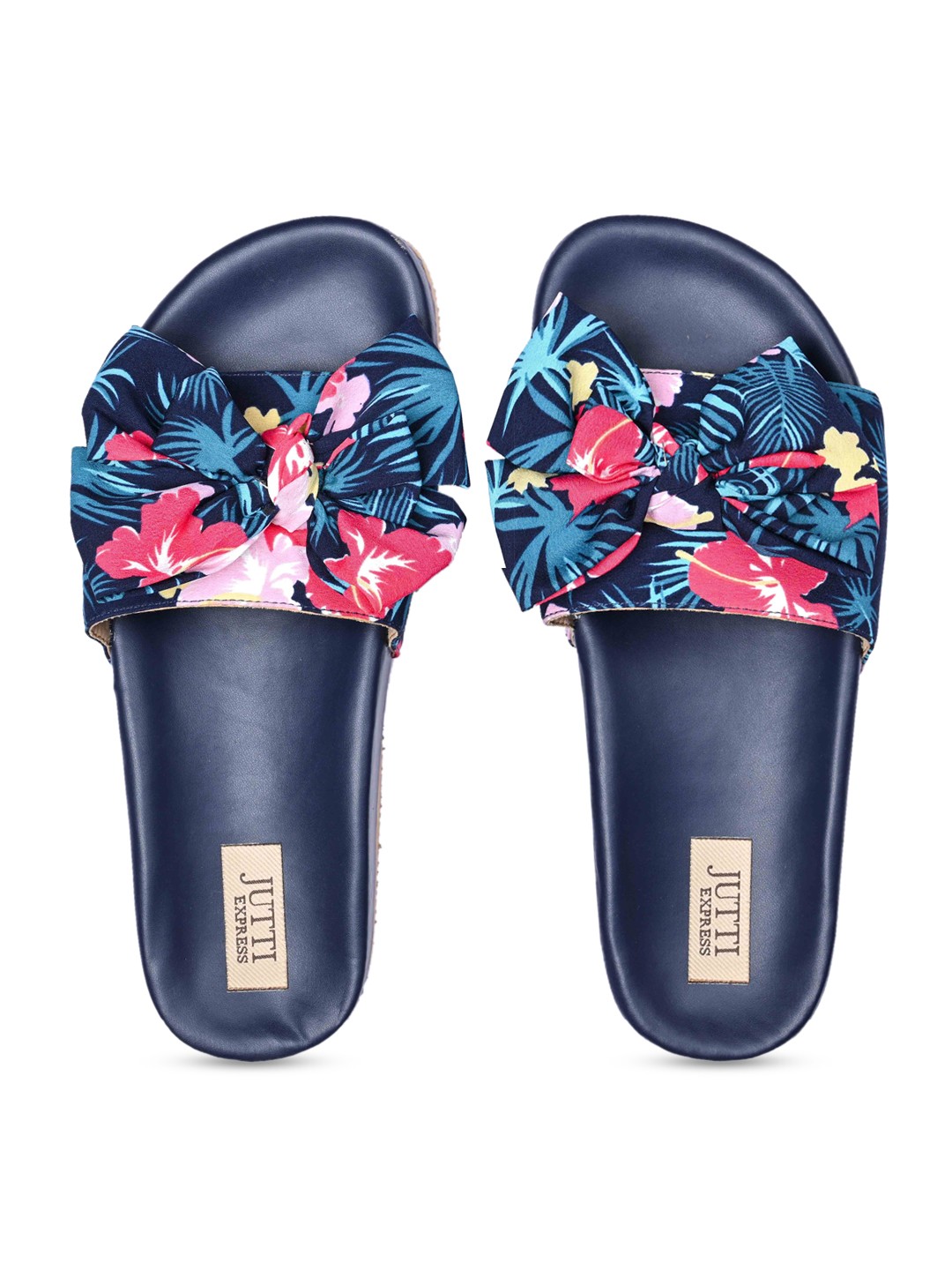 

Jutti Express Women Navy Blue Printed Sliders