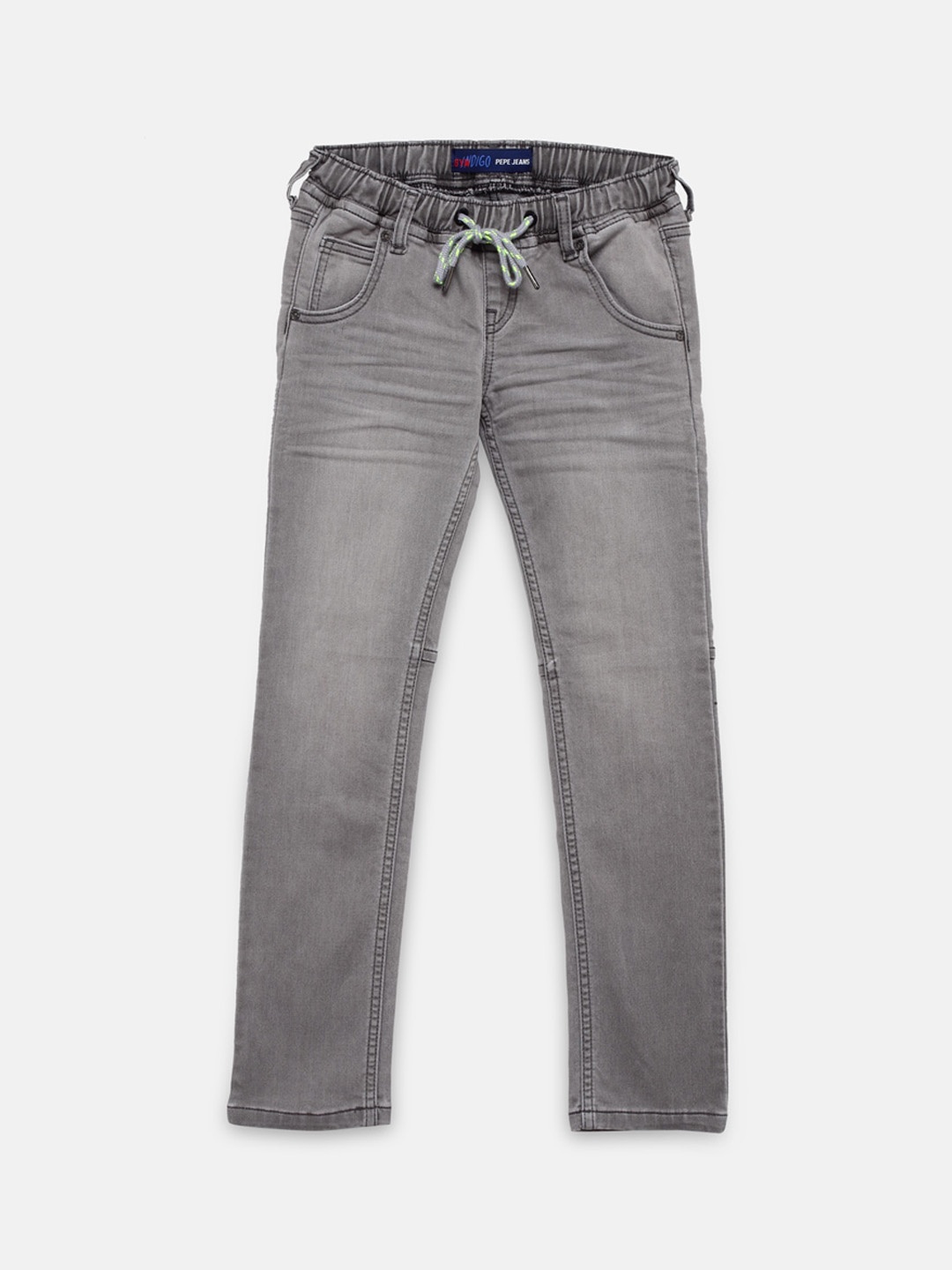 

Pepe Jeans Boys Grey Slim Fit Mid-Rise Clean Look Stretchable Jeans