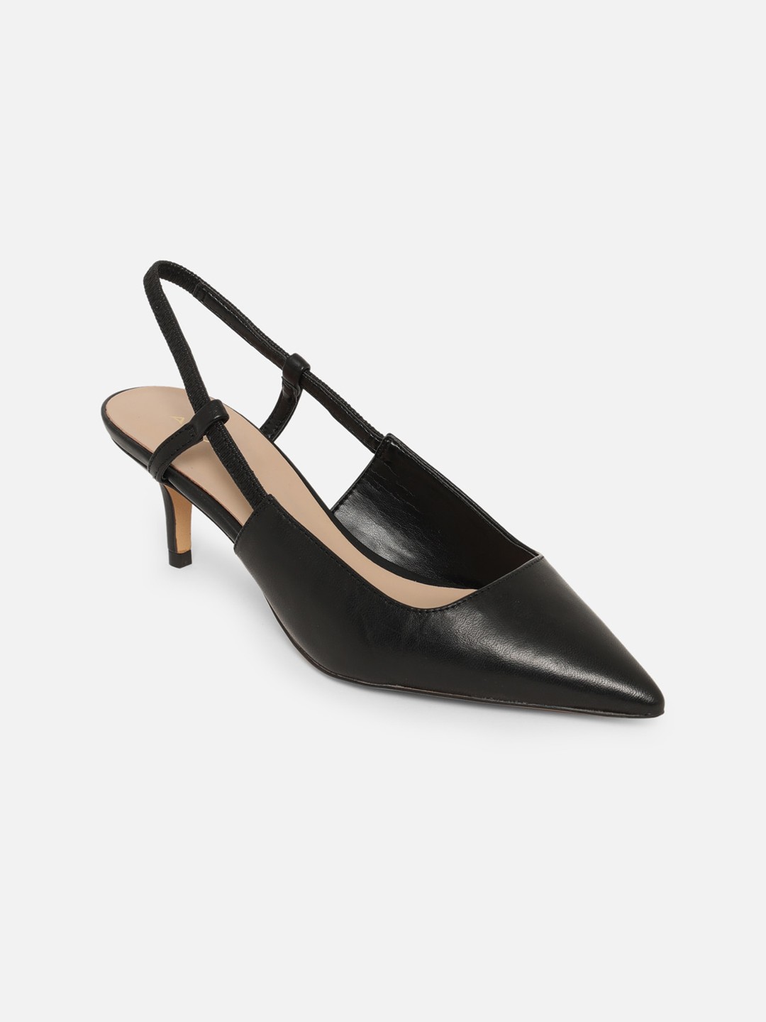 

ALDO Women Black Solid Leather Pumps