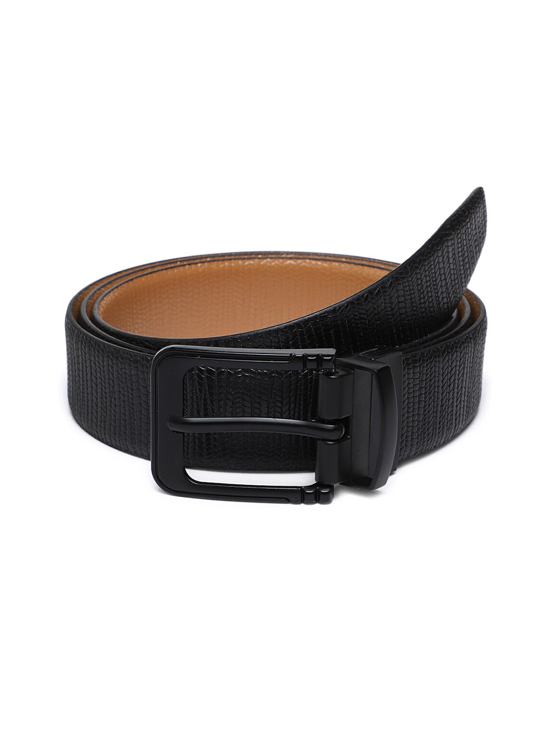 WELBAWT Men Black Solid Regular Belts