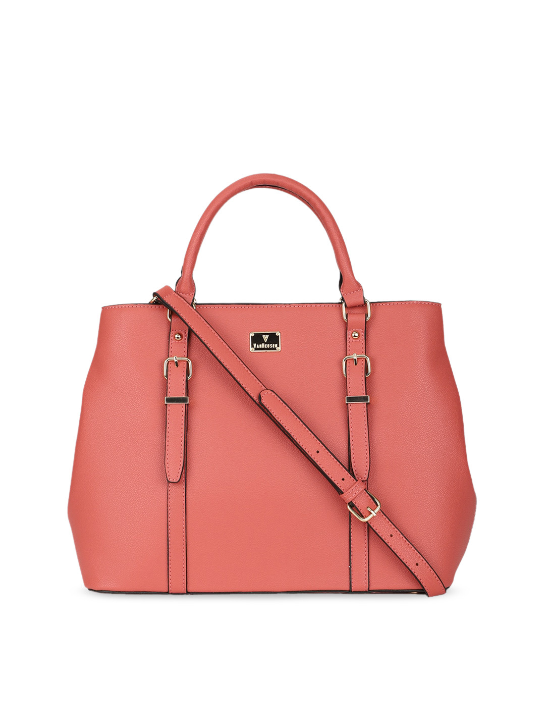 

Van Heusen Pink Solid Handheld Bag