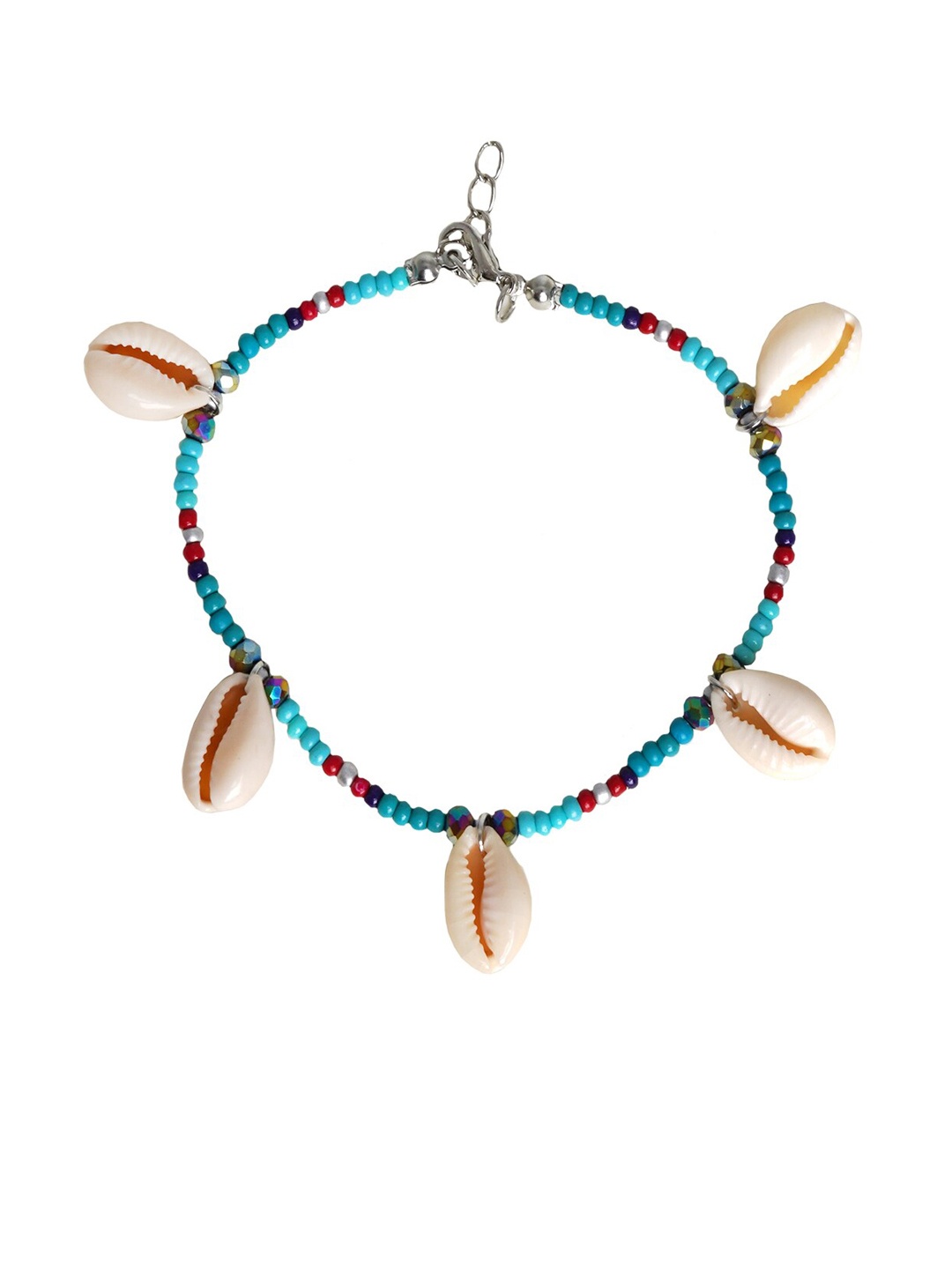 

JOKER & WITCH Blue & Off-White Beaded Shell Anklet