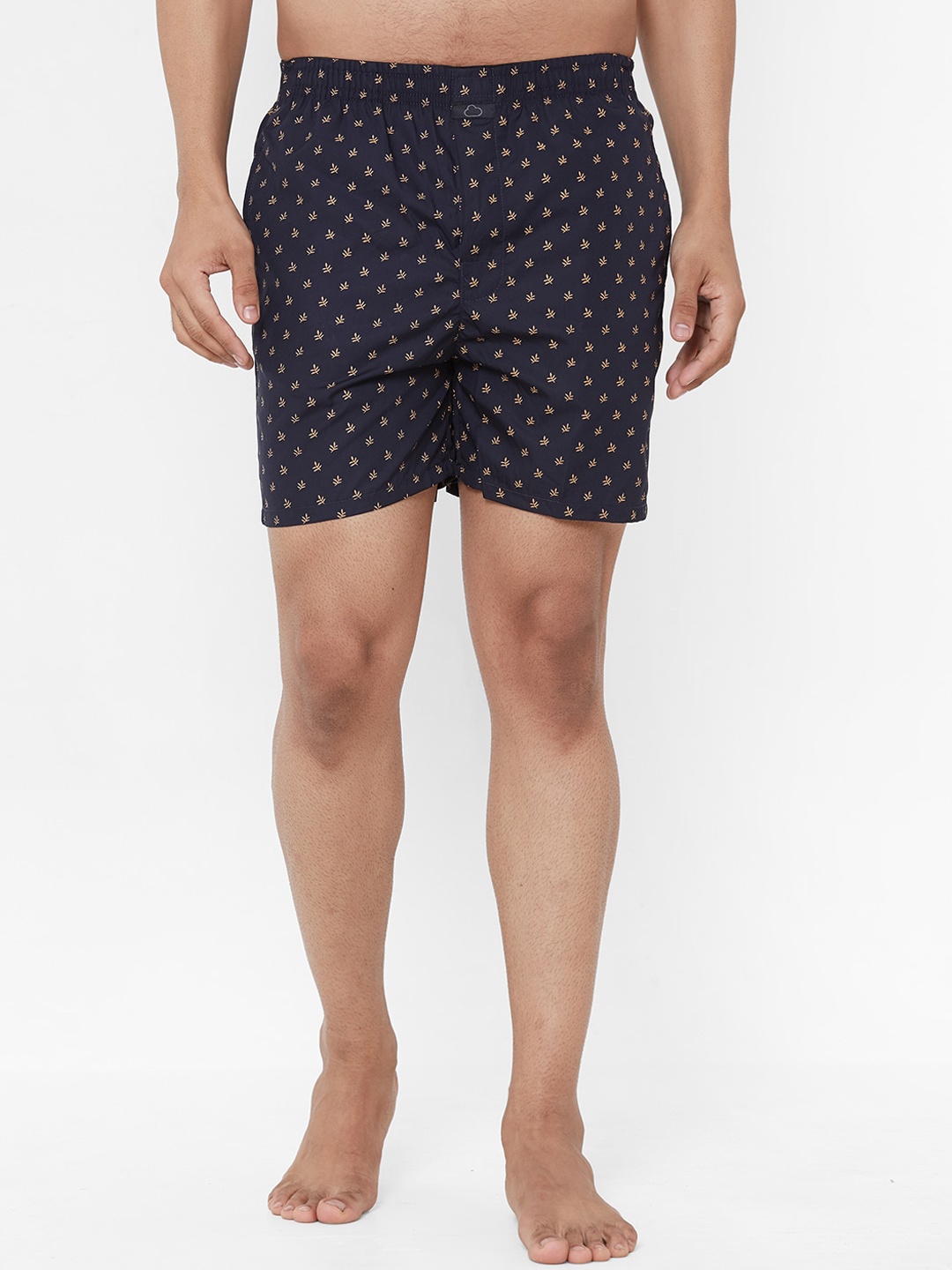 

Sweet Dreams Men Black & Beige Printed 100% Cotton Boxers 8905017681094