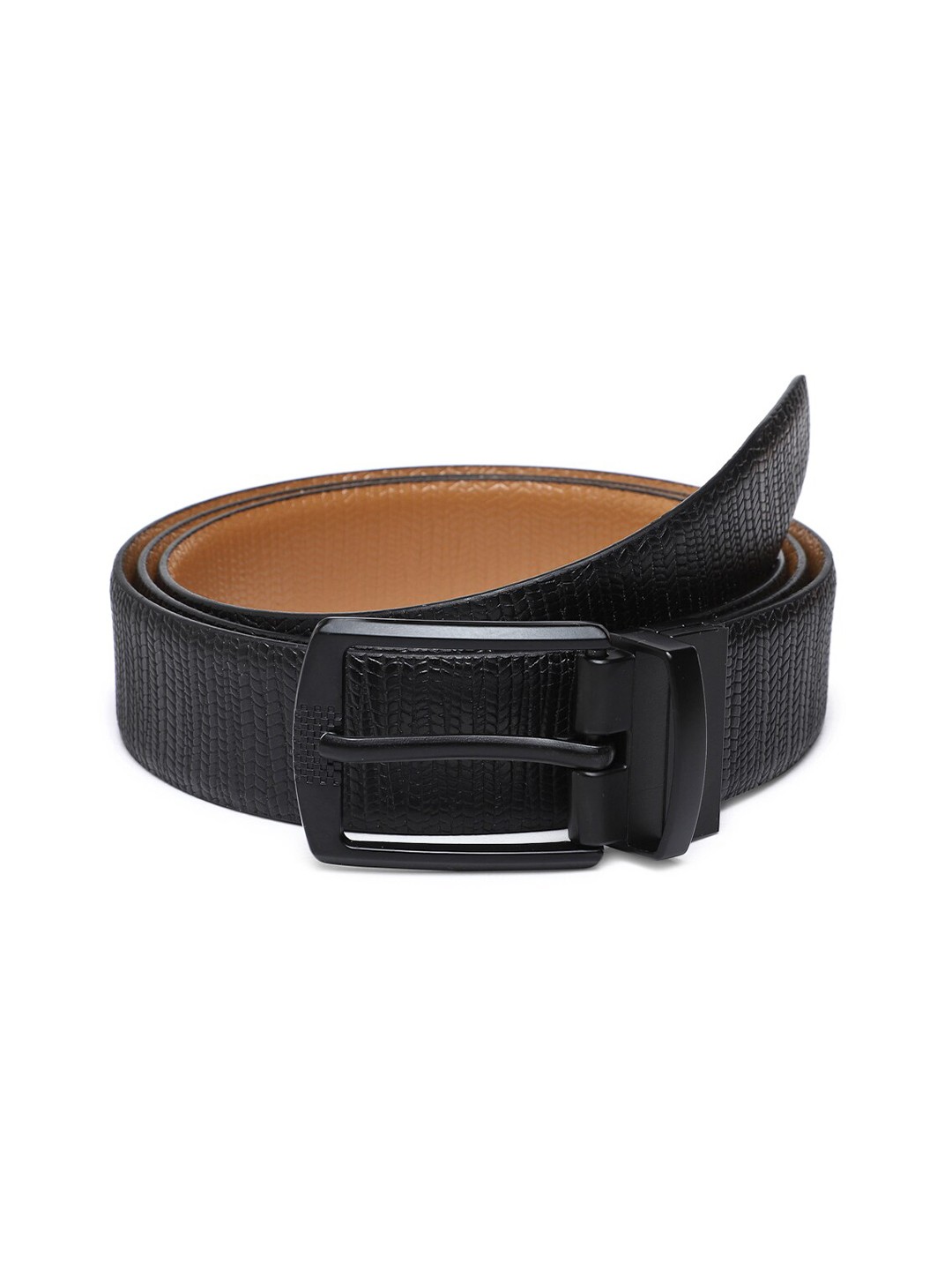 

WELBAWT Men Black Solid Regular Belts