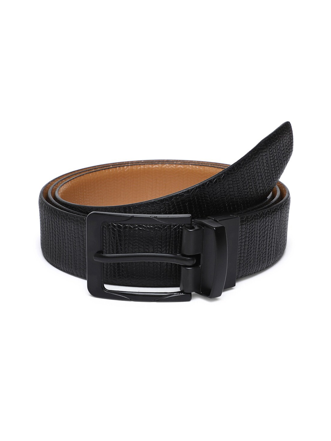 

WELBAWT Men Black Solid Regular Belts