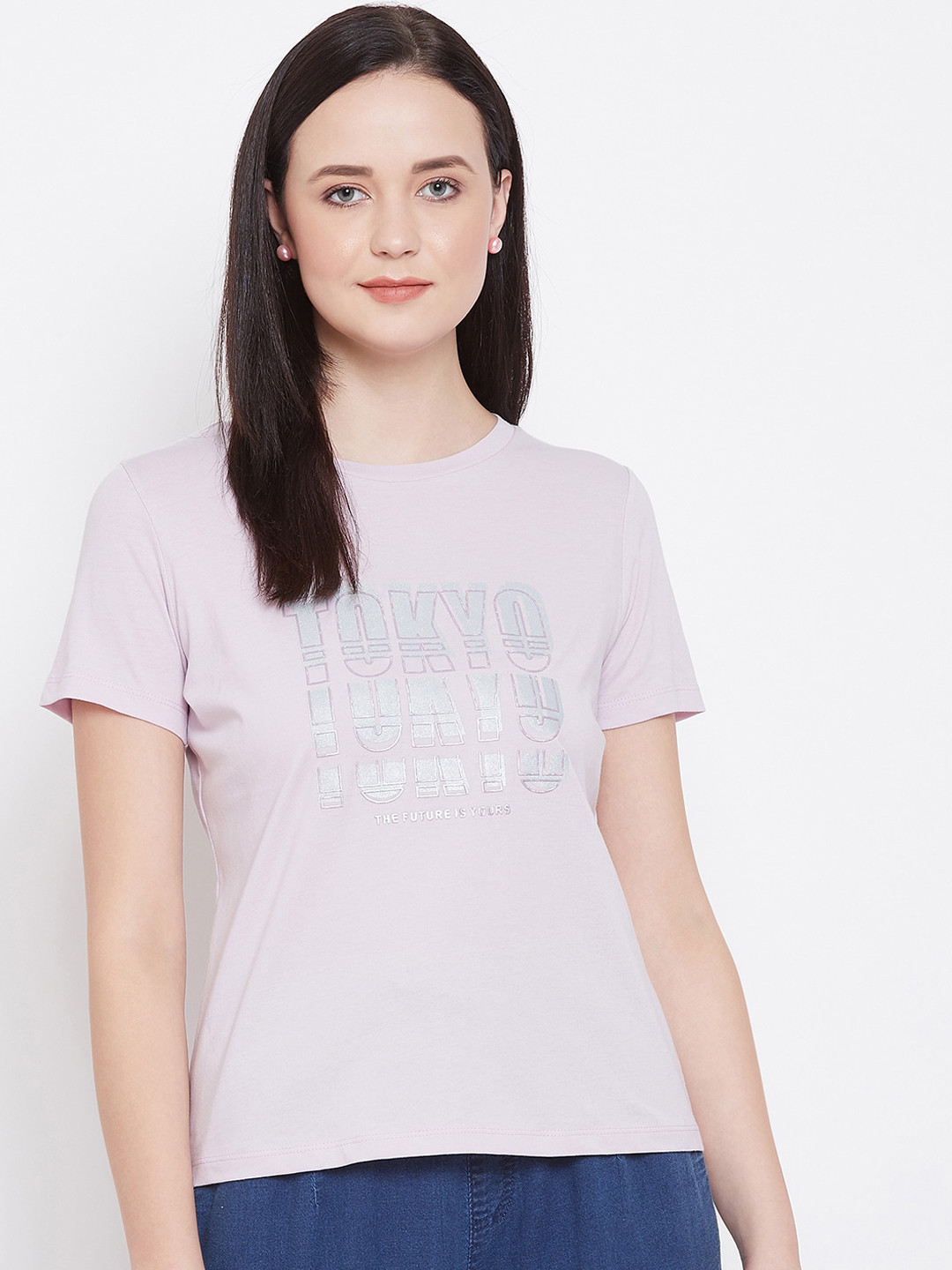 

Madame Womens Purple Regular Top