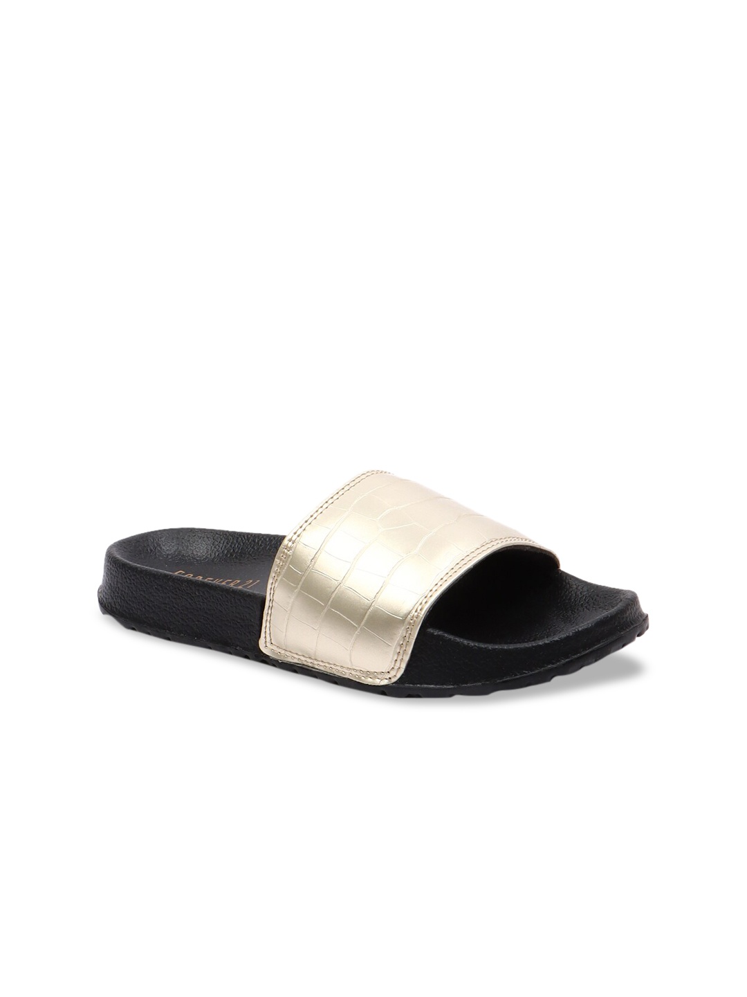 

FOREVER 21 Women Gold-Toned Solid Sliders