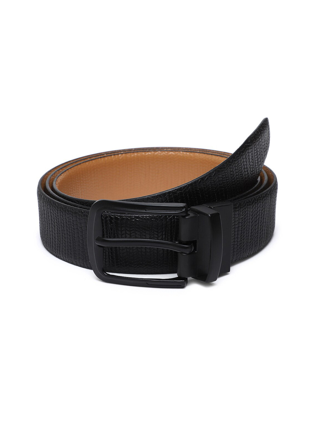 

WELBAWT Men Black Solid Regular Belts