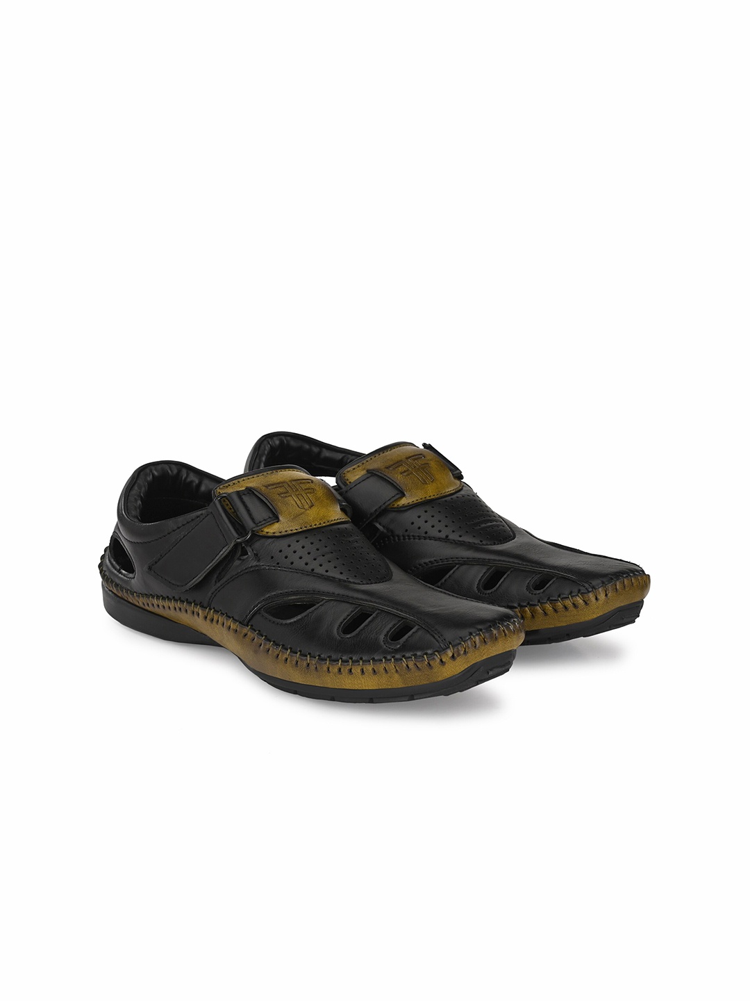

Absolutee Shoes Men Black & Brown Shoe-Style Sandals