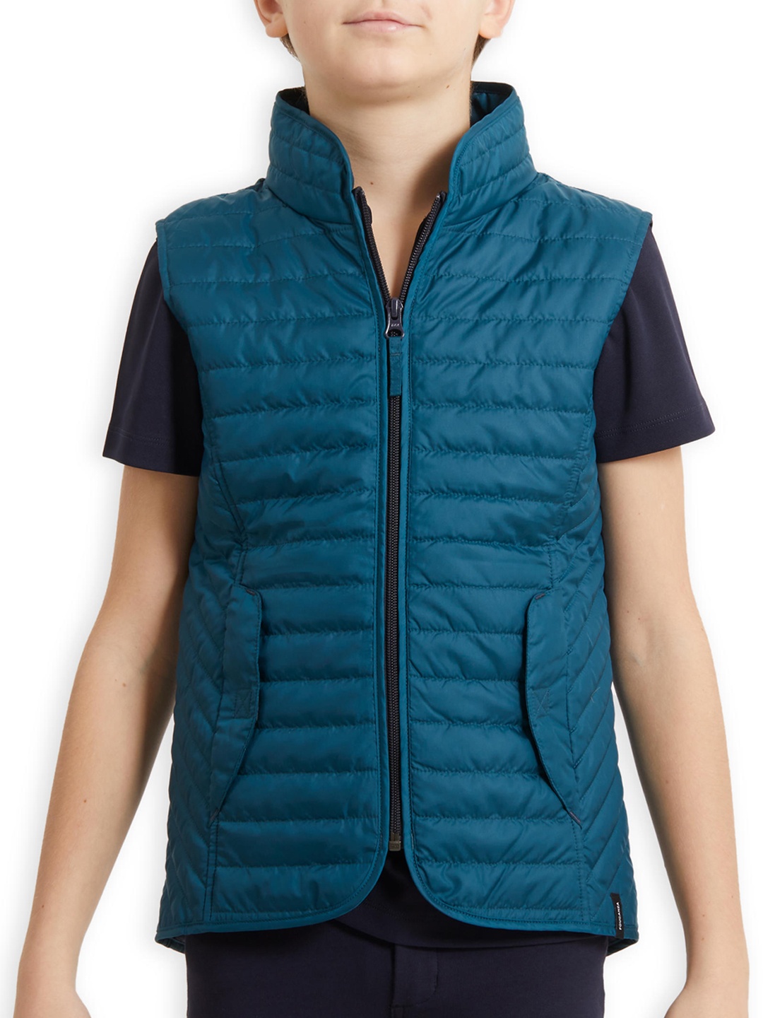 

FOUGANZA By Decathlon Unisex Kids Blue Solid Puffer Jacket