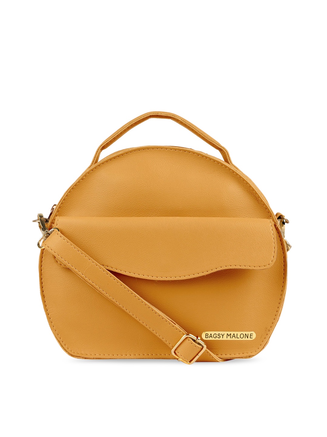 Bagsy Malone Mustard Brown Solid Handheld Bag