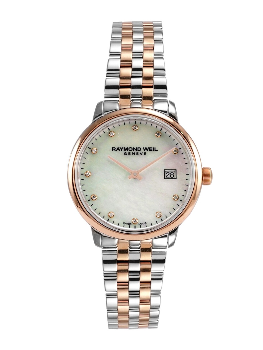 

Raymond Weil Women Cream-Coloured Toccata Mother of Pearl Analogue Watch 5985-SP5-97081