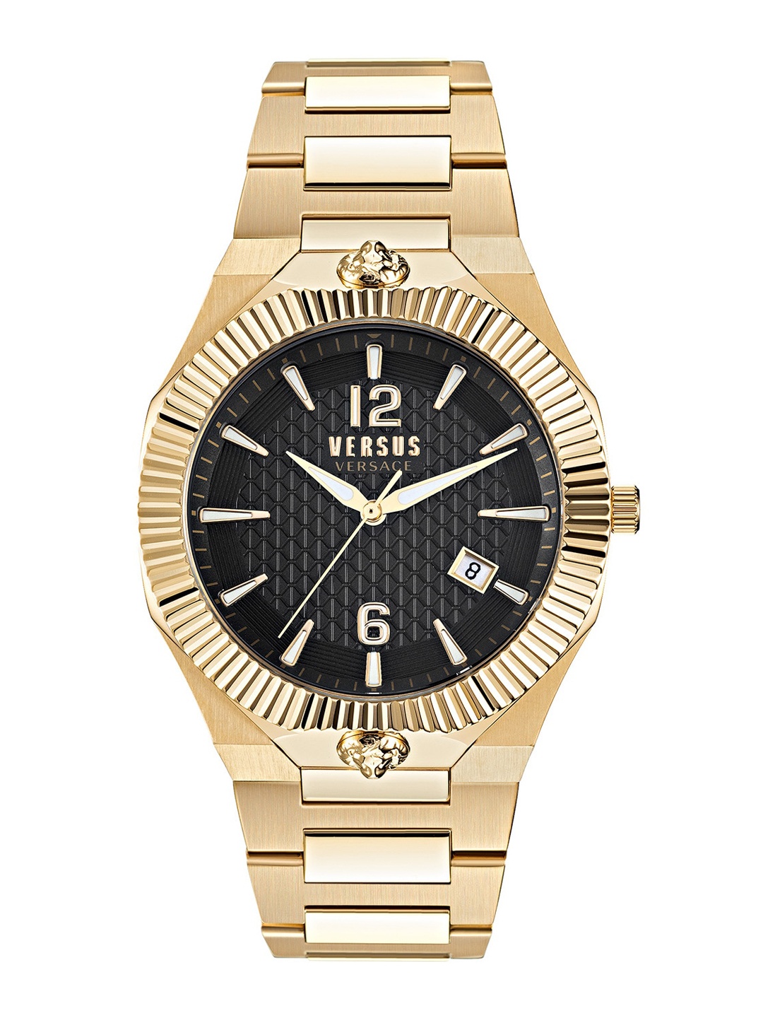 

Versus Men Black & Gold-Toned Analogue Watch VSP1P0721-Black