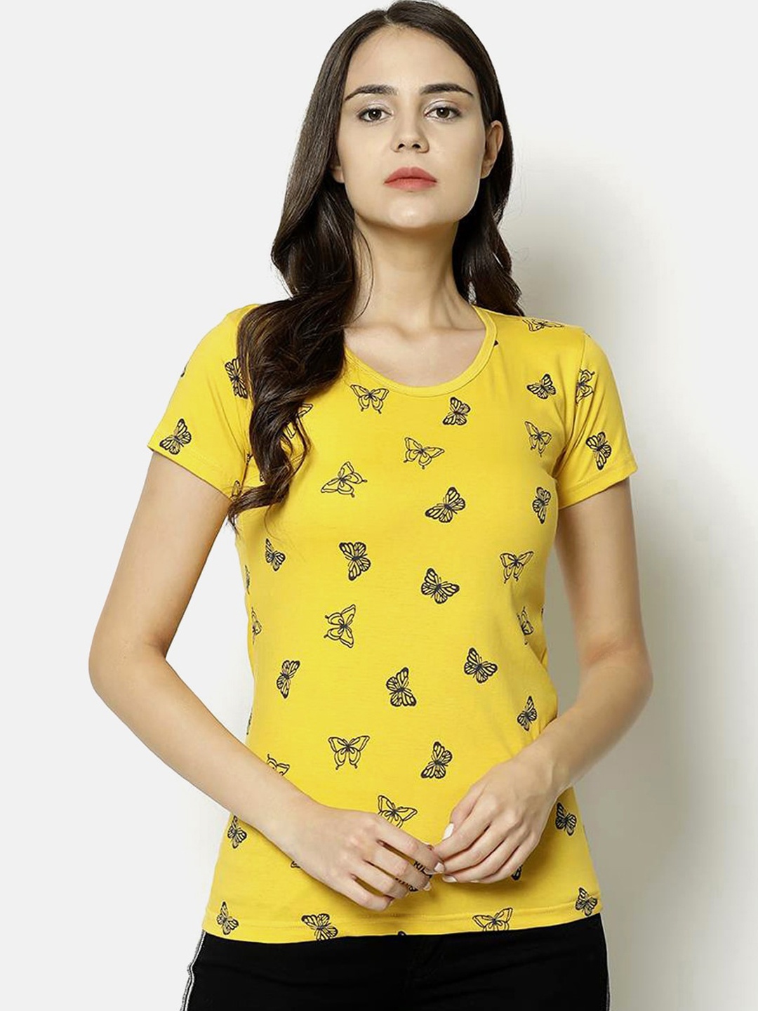 

V2 Value & Variety Mustard Chambray Regular Top