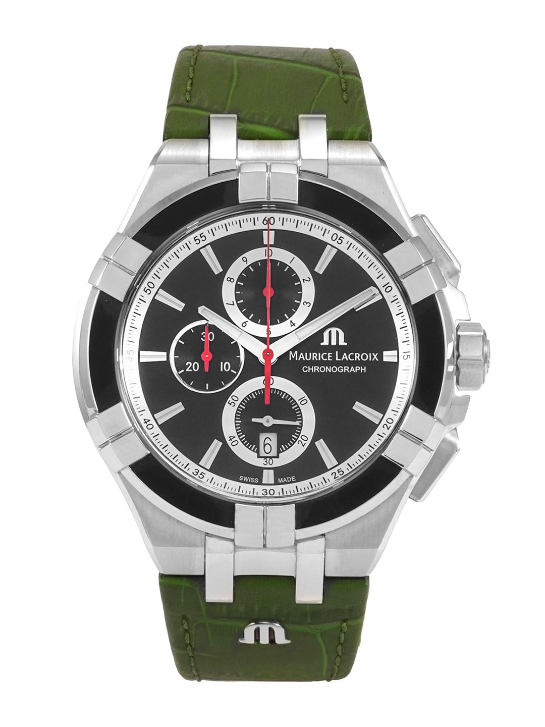 

MAURICE LACROIX Men Black Aikon Analogue Watch AI1018-PVB21-330-1