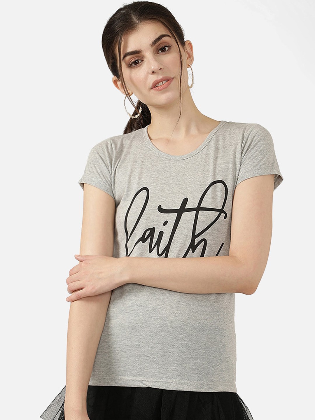 

V2 Value & Variety Grey & Black Chambray Regular Top