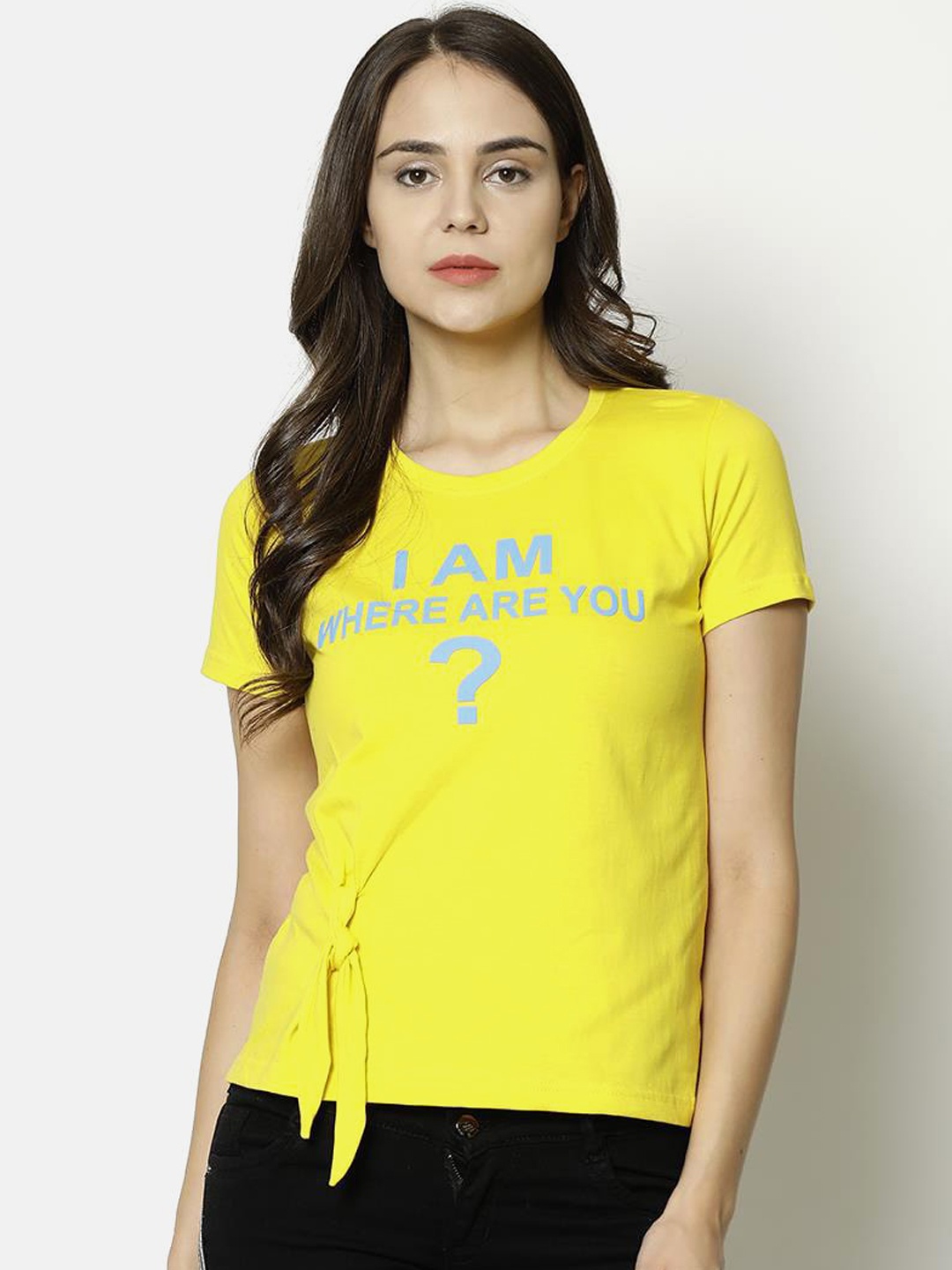 

V2 Value & Variety Yellow & Blue Chambray Regular Top