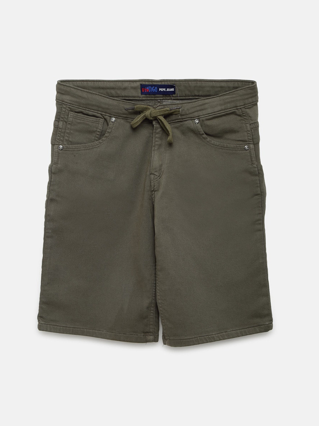 

Pepe Jeans Boys Olive Green Solid Regular Fit Regular Shorts