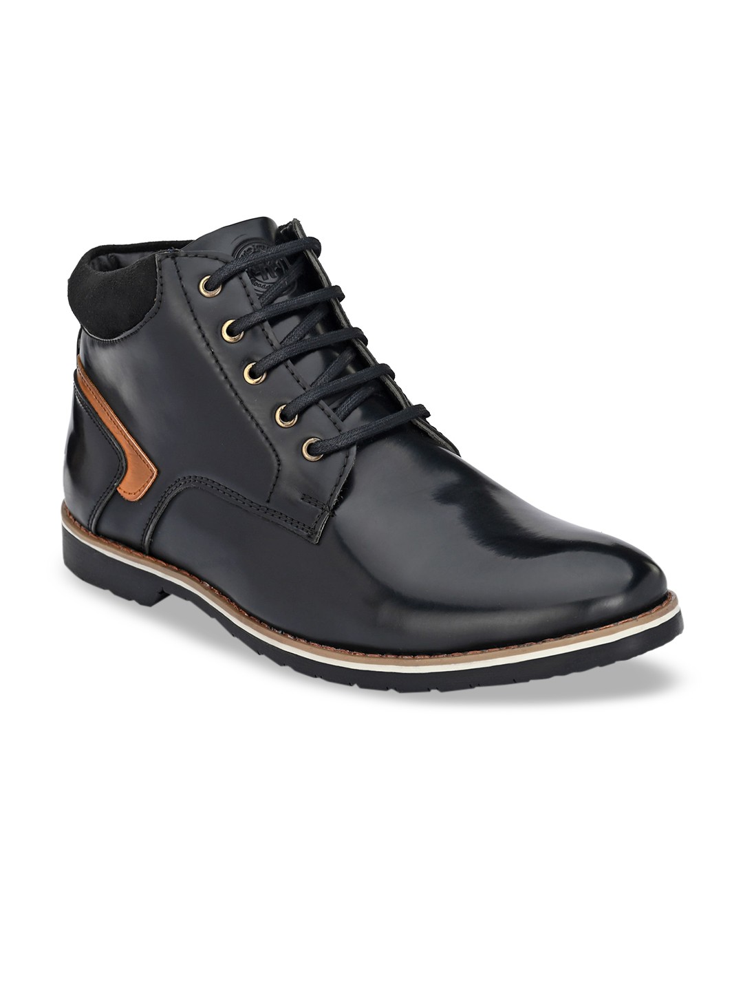 

Roadster Men Black Mid-Top Flat Boots