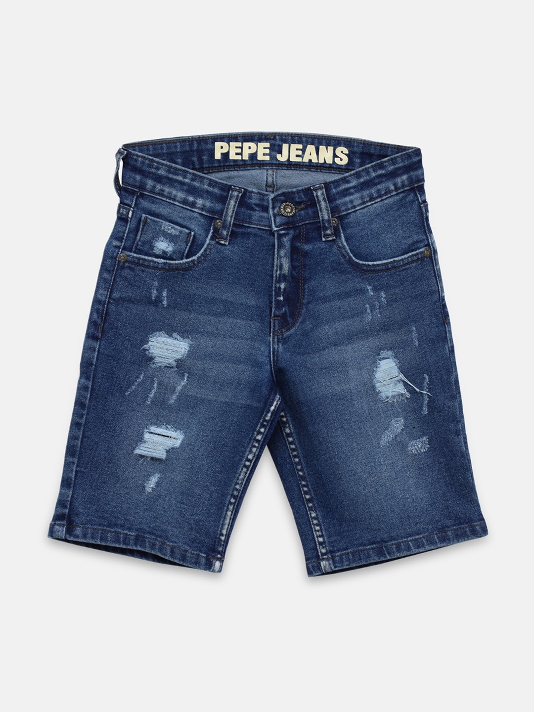 

Pepe Jeans Boys Blue Washed Slim Fit Denim Shorts