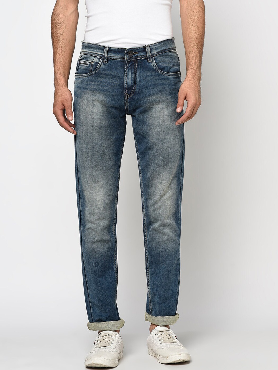 

Octave Men Blue Heavy Fade Regular Fit Jeans