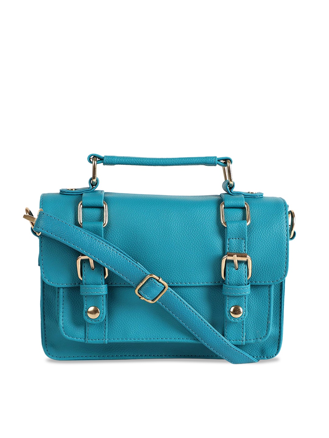 

Bagsy Malone Turquoise Blue Solid Satchel