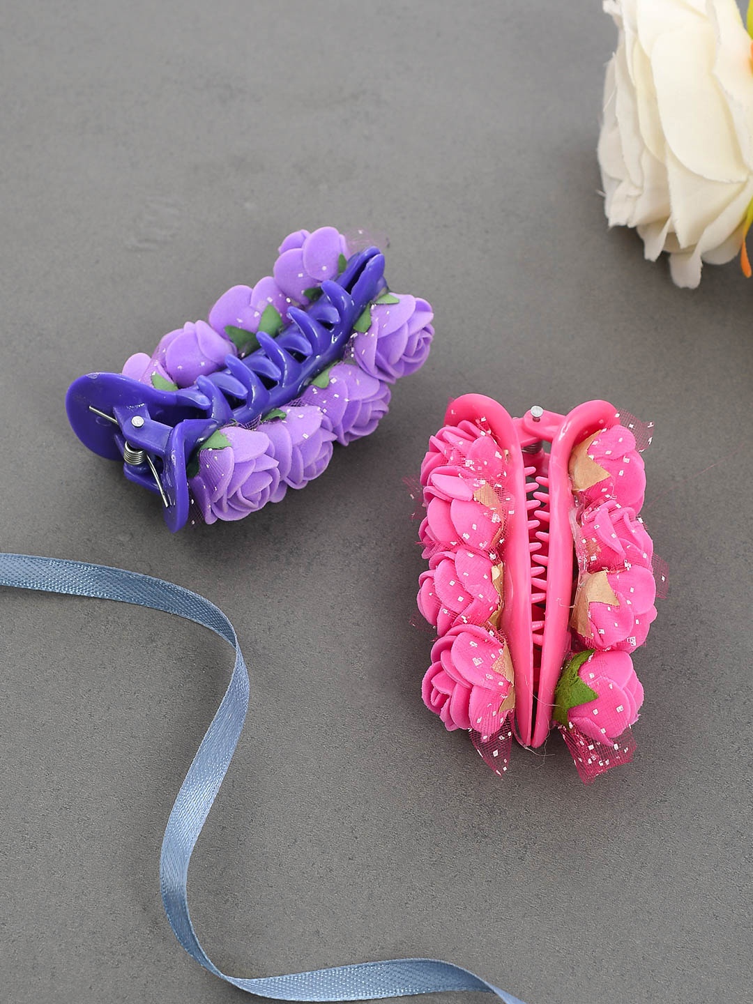 

Silvermerc Designs Pink & Purple Set of 2 Embellished Claw Clip