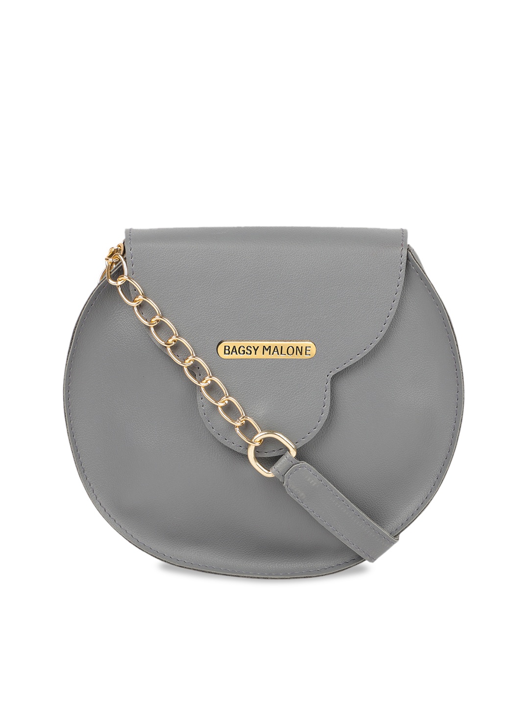 

Bagsy Malone Women Grey Solid Sling Bag