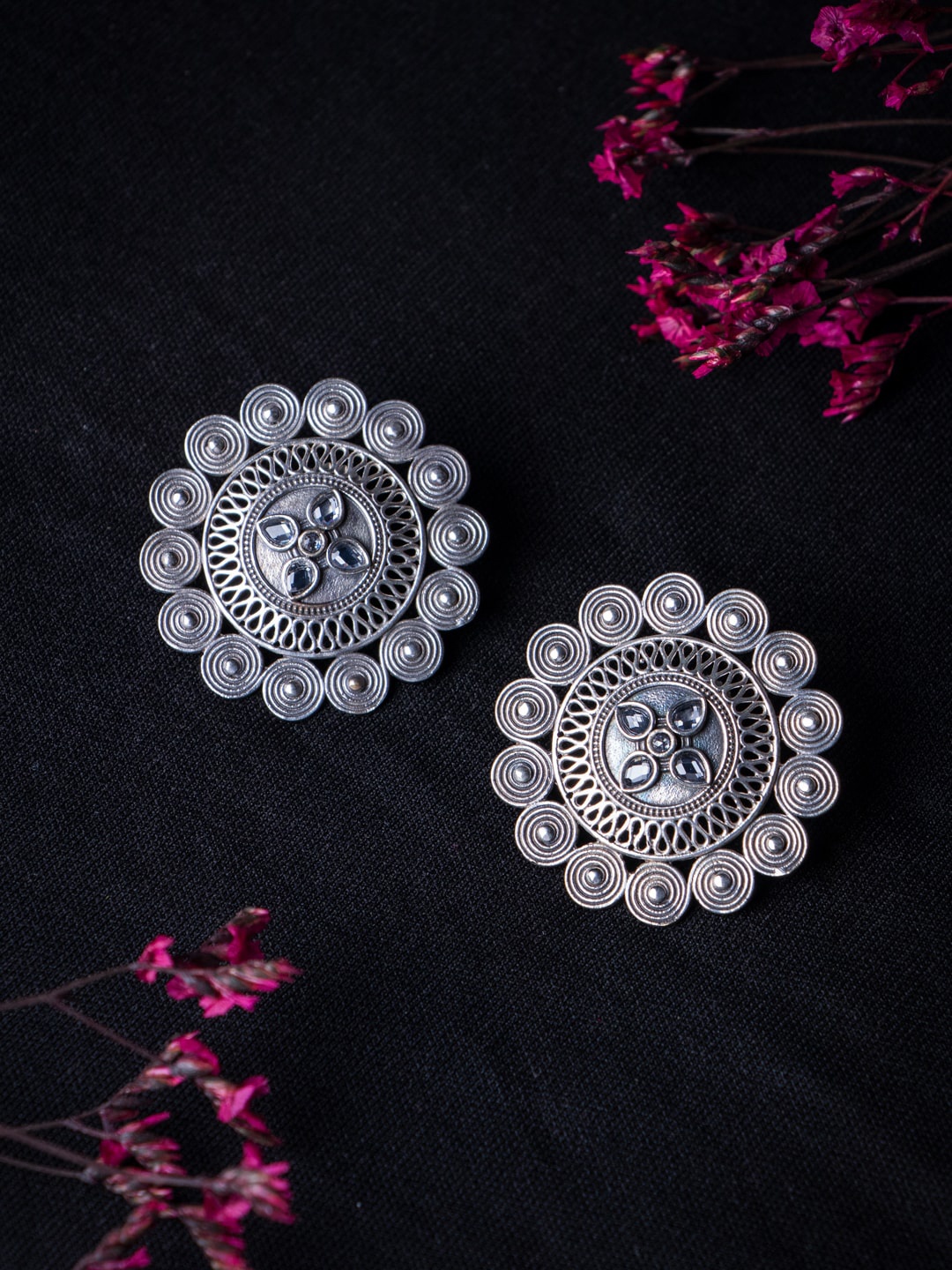 

MORKANTH JEWELLERY Silver-Toned Contemporary Studs