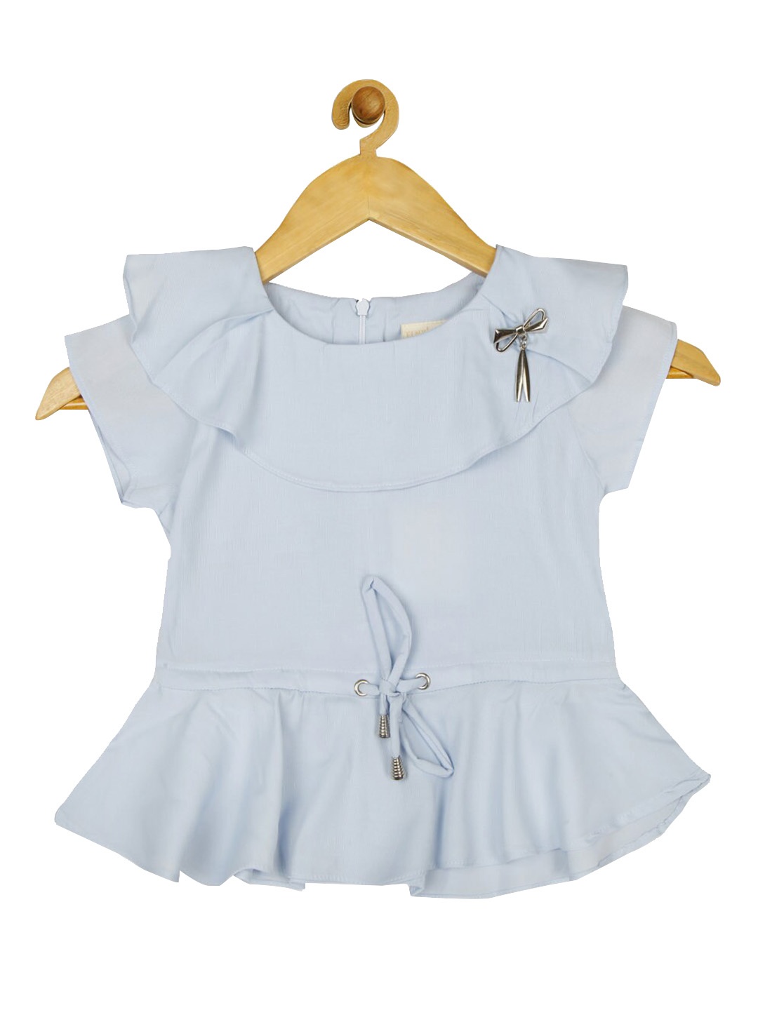 

Tiny Girl Blue Cinched Waist Top