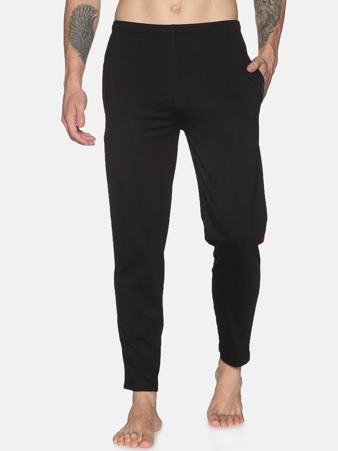 

Dollar Men Black Solid Cotton Track Pants