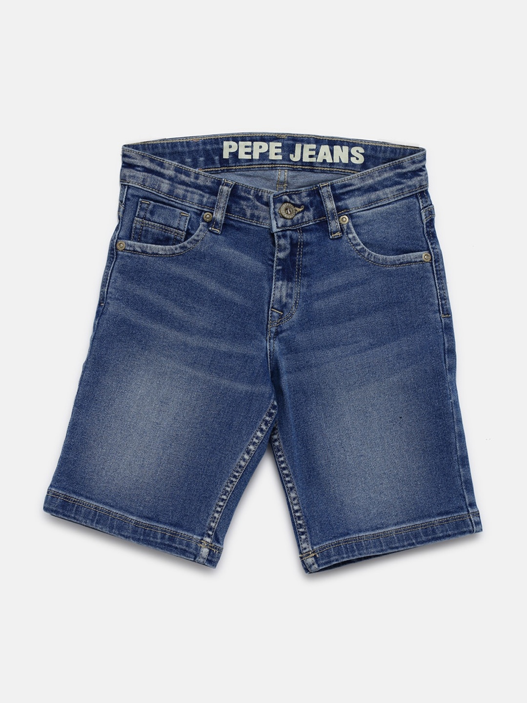 

Pepe Jeans Boys Blue Washed Slim Fit Denim Shorts