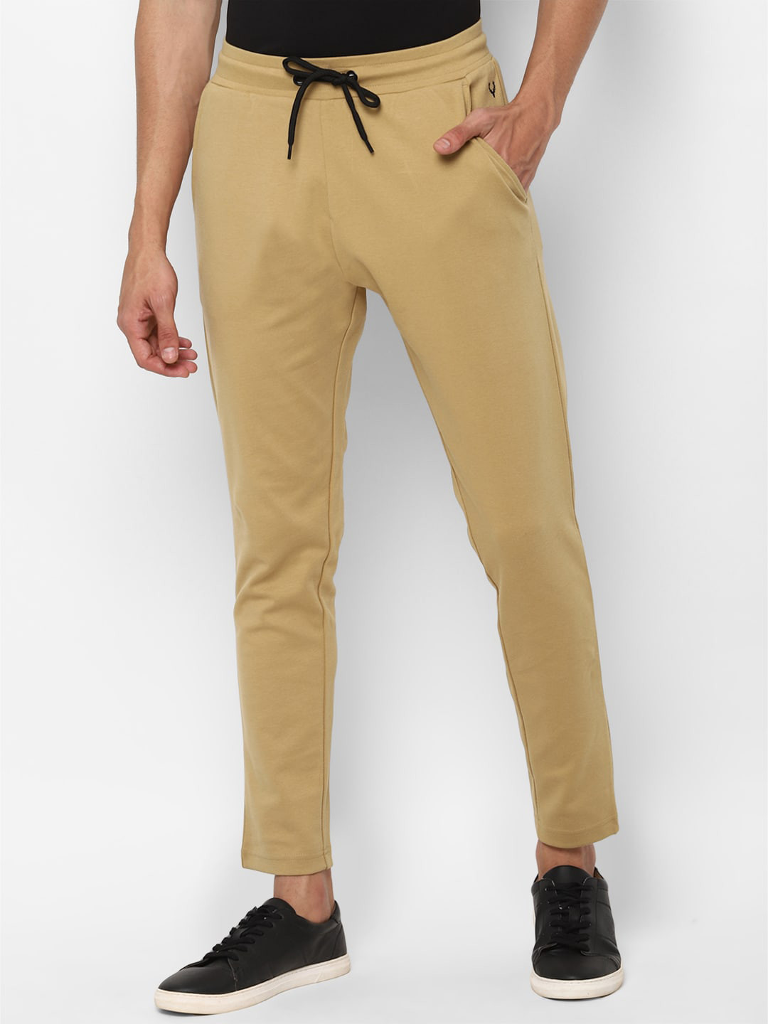 

Allen Solly Men Beige Solid Straight-Fit Track Pants