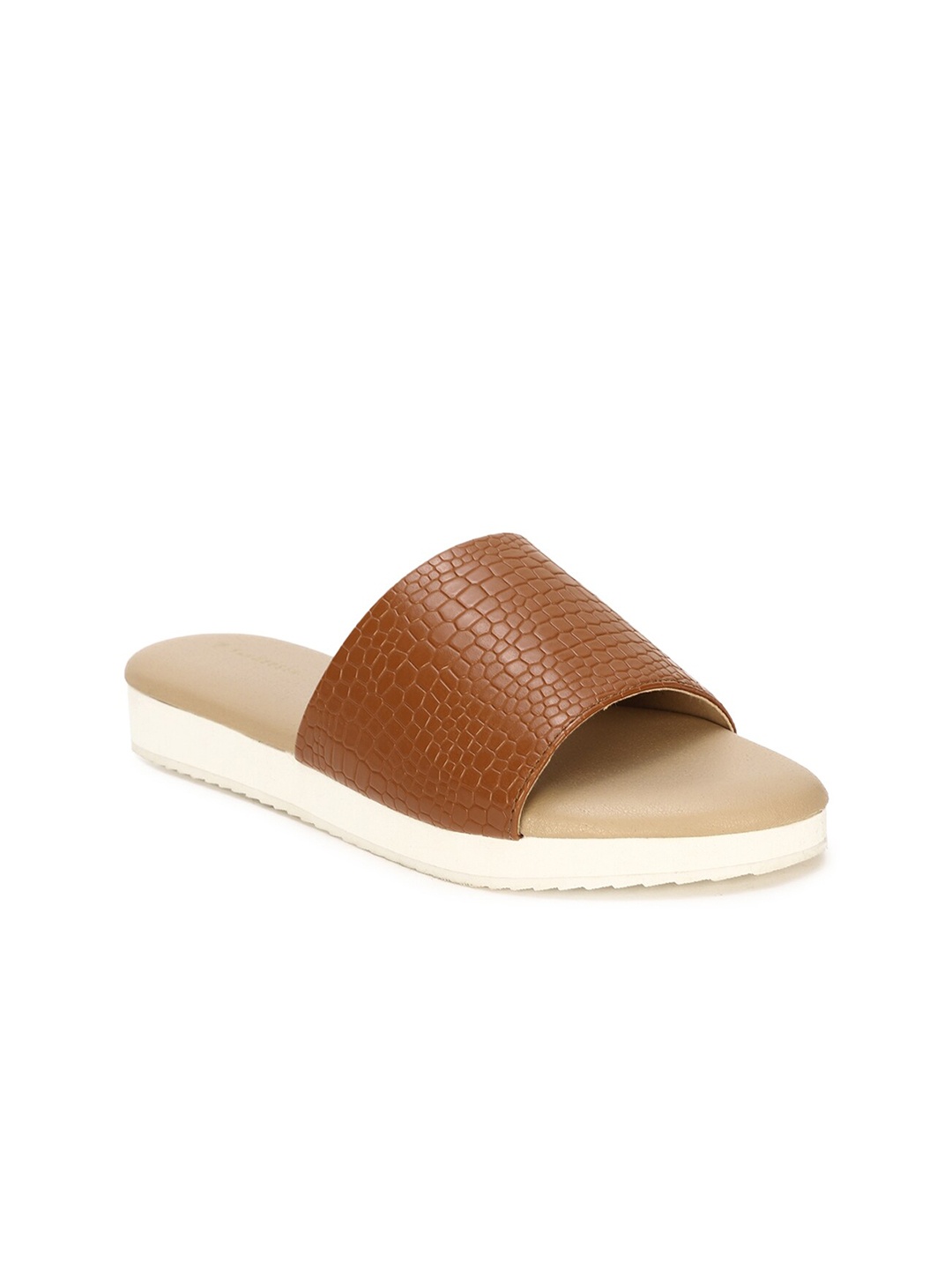 

Van Heusen Woman Women Brown Solid Open Toe Flats