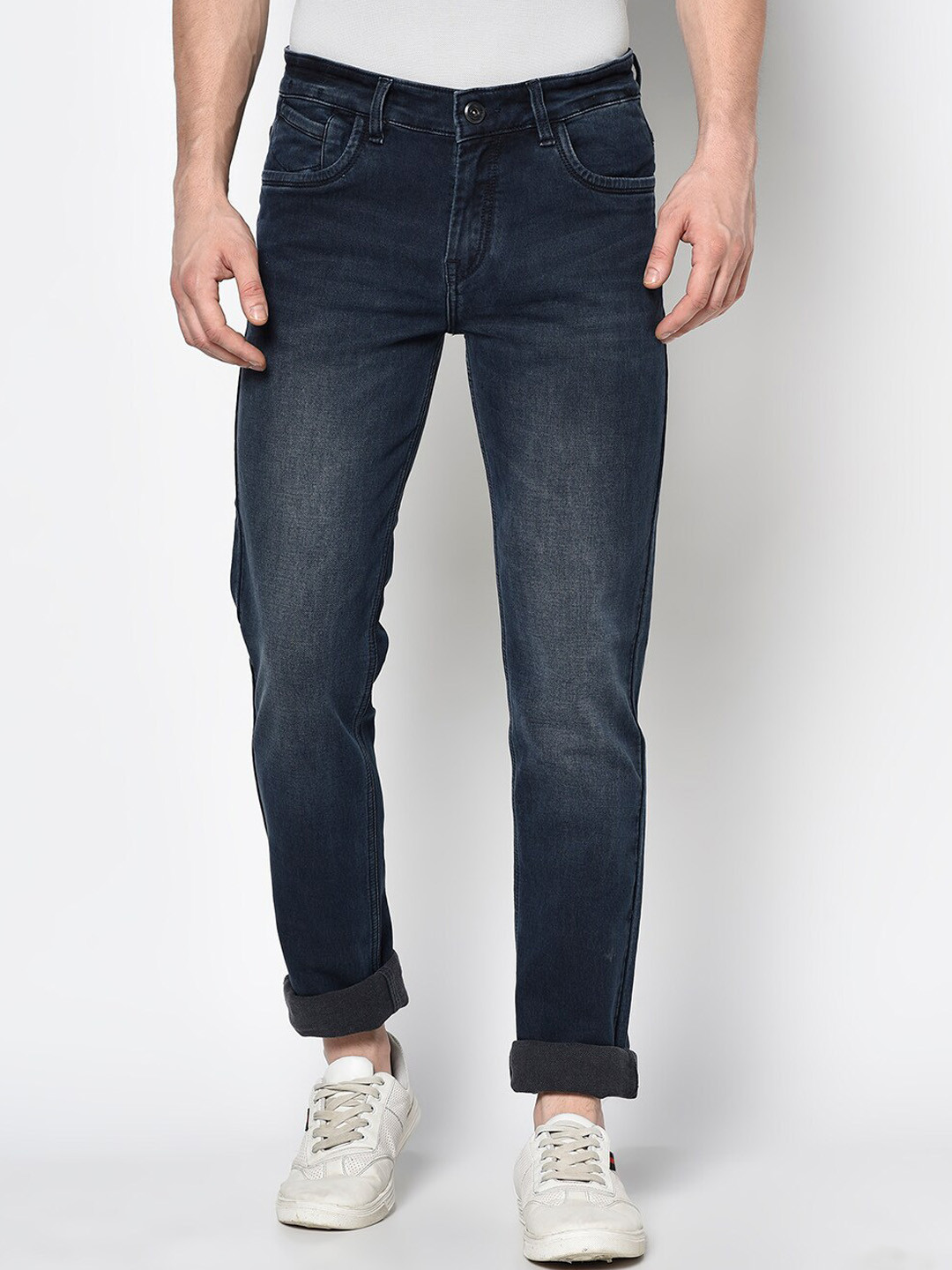 

Octave Men Navy Blue Regular Fit Jeans
