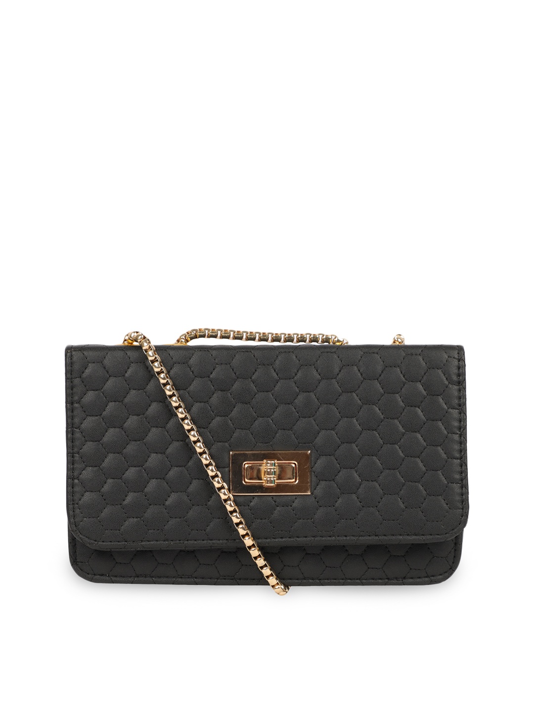 

Bagsy Malone Women Black Quilted Sling Bag
