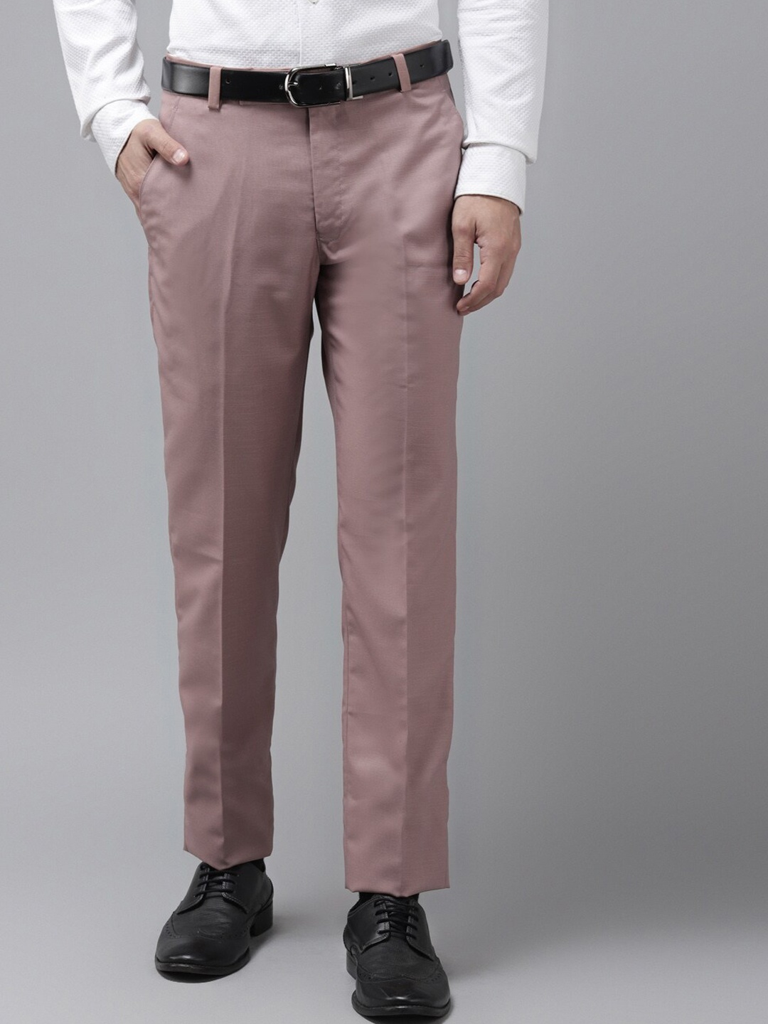 hangup trend Men Pink Regular Fit Solid Regular Trousers
