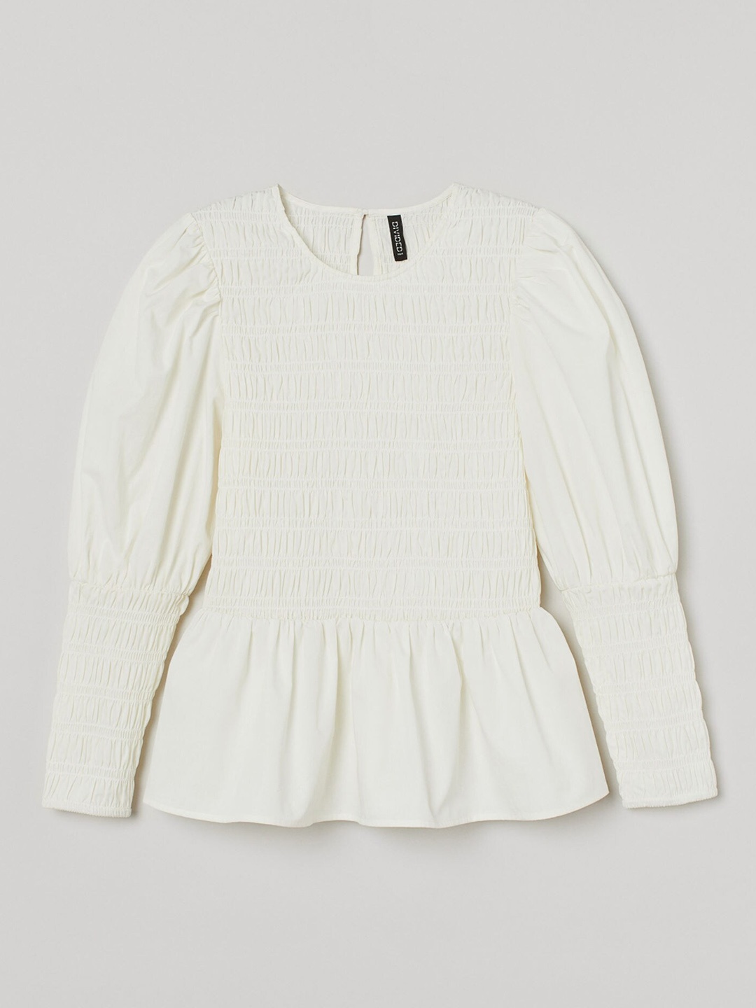 

H&M White Pure Cotton Poplin Blouse