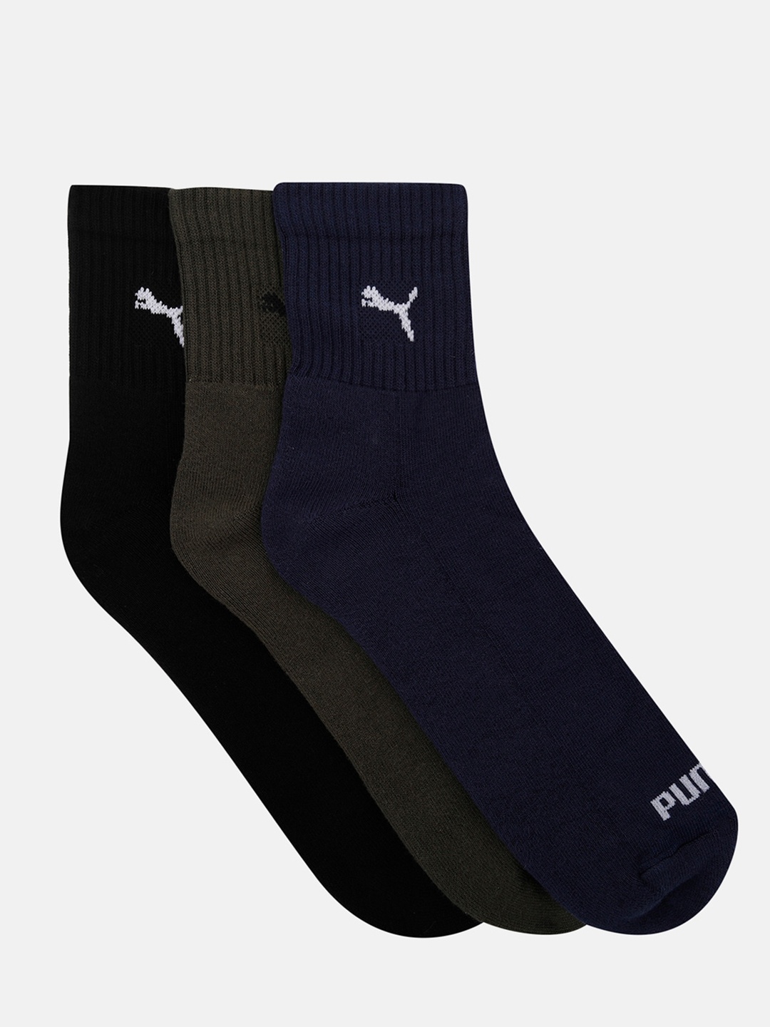Puma Pack Of 3 Assorted Ankle-Length Socks