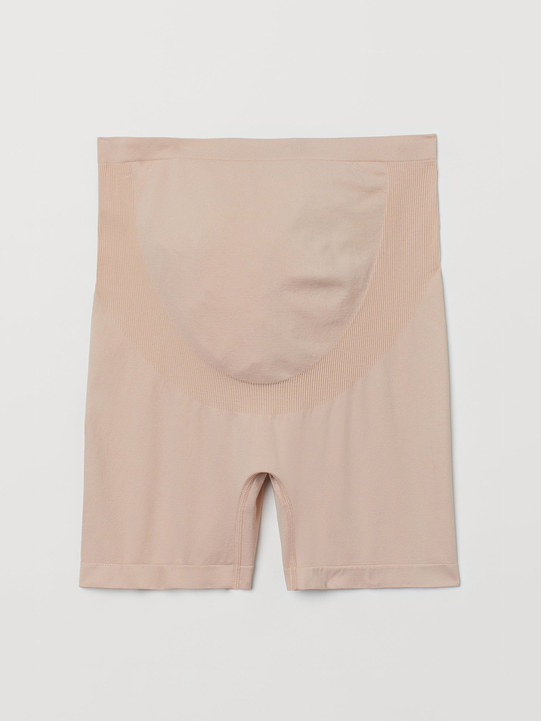 

H&M Women Beige Solid MAMA Bump Support Biker Shorts