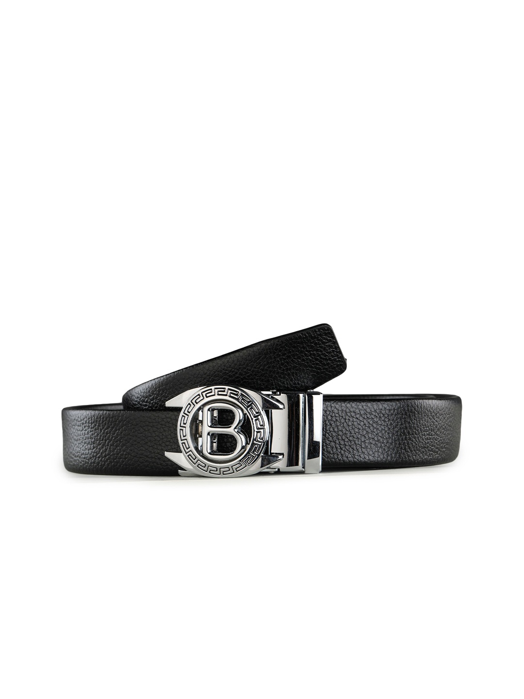 

Kastner Men Black & Silver-Toned Textured Belt